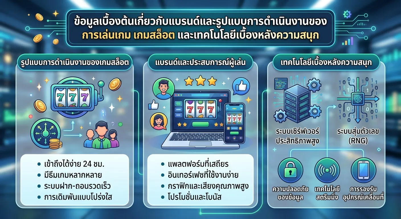 การ เล่น เกม เกม สล็อต และเทคโนโลยีเบื้องหลังความสนุก